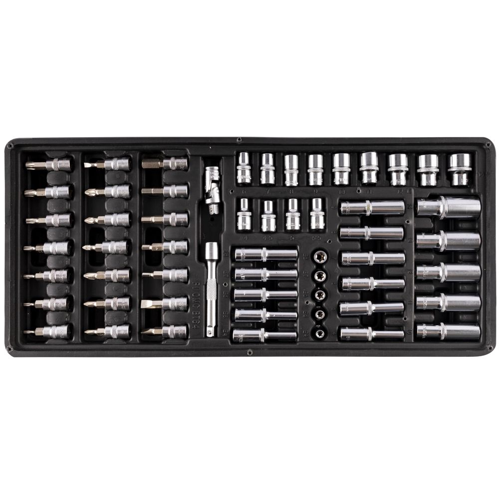 FIXMAN Tray 57 Piece 1/4' Drive Sockets And Accessories